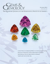 Gems & Gemology, Summer 2013, Vol. 49, No. 2 Gems & Gemology, Summer 2013, Vol. 49, No. 2