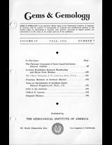 Gems & Gemology, Fall 1943, Vol. 4, No. 7 Gems & Gemology, Fall 1943, Vol. 4, No. 7