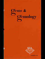 Gems & Gemology, Summer 1974, Vol. 14, No. 10 Gems & Gemology, Summer 1974, Vol. 14, No. 10