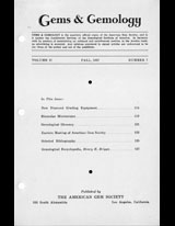 Gems & Gemology, Fall 1937, Vol. 2, No. 7 Gems & Gemology, Fall 1937, Vol. 2, No. 7