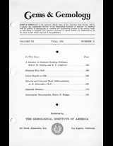 Gems & Gemology, Fall 1941, Vol. 3, No. 11 Gems & Gemology, Fall 1941, Vol. 3, No. 11