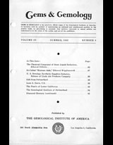 Gems & Gemology, Summer 1943, Vol. 4, No. 6 Gems & Gemology, Summer 1943, Vol. 4, No. 6