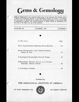 Gems & Gemology, Summer 1939, Vol. 3, No. 6 Gems & Gemology, Summer 1939, Vol. 3, No. 6