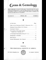 Gems & Gemology, Spring 1939, Vol. 3, No. 1 Gems & Gemology, Spring 1939, Vol. 3, No. 1