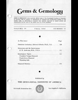 Gems & Gemology, Fall 1944, Vol. 4, No. 11 Gems & Gemology, Fall 1944, Vol. 4, No. 11
