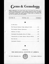 Gems & Gemology, Winter 1939, Vol. 3, No. 8 Gems & Gemology, Winter 1939, Vol. 3, No. 8