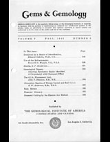 Gems & Gemology, Fall 1945, Vol. 5, No. 3 Gems & Gemology, Fall 1945, Vol. 5, No. 3