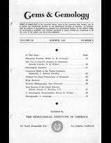Gems & Gemology, Summer 1939, Vol. 3, No. 2 Gems & Gemology, Summer 1939, Vol. 3, No. 2