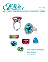 Gems & Gemology, Spring 2019, Vol. 55, No. 1 Gems & Gemology, Spring 2019, Vol. 55, No. 1