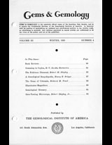 Gems & Gemology, Winter 1939, Vol. 3, No. 4 Gems & Gemology, Winter 1939, Vol. 3, No. 4