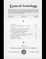 Gems & Gemology, Fall 1939, Vol. 3, No. 3 Gems & Gemology, Fall 1939, Vol. 3, No. 3
