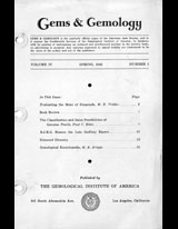 Gems & Gemology, Spring 1942, Vol. 4, No. 1 Gems & Gemology, Spring 1942, Vol. 4, No. 1