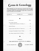 Gems & Gemology, Summer 1941, Vol. 3, No. 10 Gems & Gemology, Summer 1941, Vol. 3, No. 10