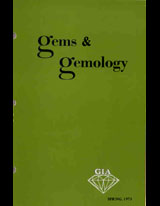 Gems & Gemology, Spring 1973, Vol. 14, No. 5 Gems & Gemology, Spring 1973, Vol. 14, No. 5