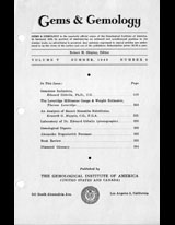 Gems & Gemology, Summer 1946, Vol. 5, No. 6 Gems & Gemology, Summer 1946, Vol. 5, No. 6