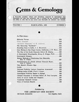 Gems & Gemology, Spring 1935, Vol. 1, No. 8 Gems & Gemology, Spring 1935, Vol. 1, No. 8