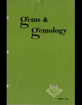 Gems & Gemology, Spring 1978, Vol. 16, No. 1 Gems & Gemology, Spring 1978, Vol. 16, No. 1