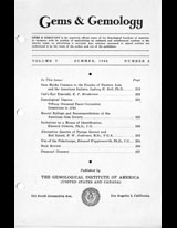 Gems & Gemology, Summer 1945, Vol. 5, No. 2 Gems & Gemology, Summer 1945, Vol. 5, No. 2