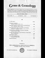 Gems & Gemology, Spring 1946, Vol. 5, No. 8 Gems & Gemology, Spring 1946, Vol. 5, No. 8