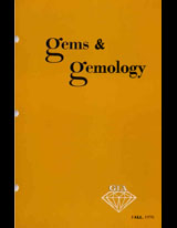 Gems & Gemology, Fall 1970, Vol. 13, No. 7 Gems & Gemology, Fall 1970, Vol. 13, No. 7