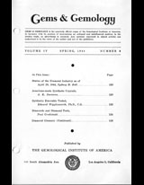 Gems & Gemology, Spring 1944, Vol. 4, No. 9 Gems & Gemology, Spring 1944, Vol. 4, No. 9