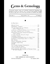 Gems & Gemology, Summer 1935, Vol. 1, No. 9 Gems & Gemology, Summer 1935, Vol. 1, No. 9