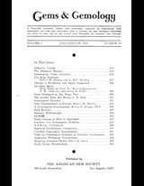 Gems & Gemology, Summer 1935, Vol. 1, No. 10 Gems & Gemology, Summer 1935, Vol. 1, No. 10