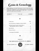 Gems & Gemology, Fall 1942, Vol. 4, No. 3 Gems & Gemology, Fall 1942, Vol. 4, No. 3