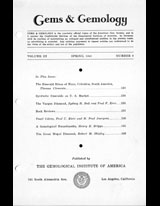 Gems & Gemology, Spring 1941, Vol. 3, No. 9 Gems & Gemology, Spring 1941, Vol. 3, No. 9