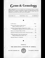 Gems & Gemology, Winter 1943, Vol. 4, No. 8 Gems & Gemology, Winter 1943, Vol. 4, No. 8