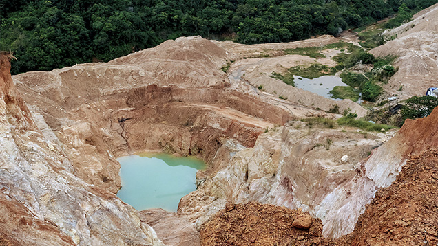 Open-pit Sapphire Mine In Balangoda