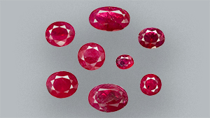 Rubies reportedly from Pokot, Kenya