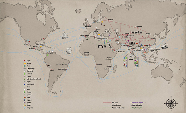 Map of World Trade Routes