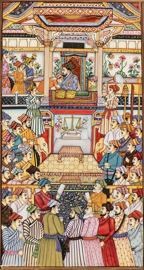 Painting of Shah Jahan in his court