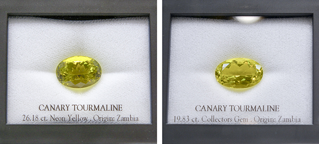 “Canary” tourmalines