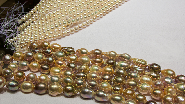 High-quality baroque cultured pearls