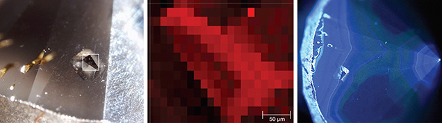 Diamond within diamond photomicrographs