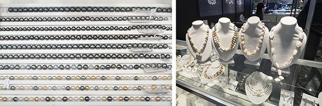 The increasing popularity of cultured pearls with unusual color and size combinations