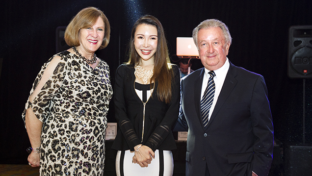 GIA graduate Catherine Zheng receives the first annual Gianmaria Buccellati Foundation Award for Excellence in Jewelry Design.