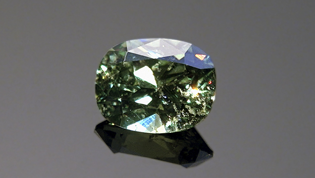 Light color and high dispersion of Namibian demantoid