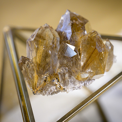 Rutilated quartz from Brazil.