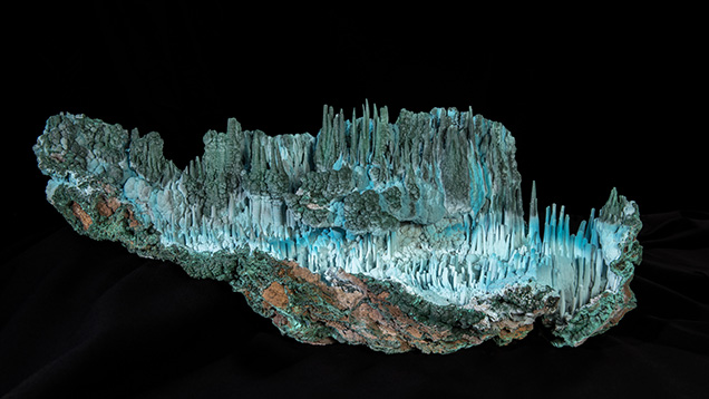 Malachite and chrysocolla specimen.