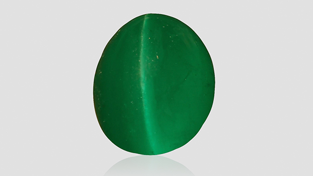 Large Brazilian cat’s-eye emerald.