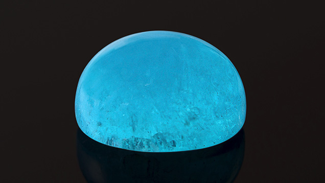 Electric blue 5.61 ct hemimorphite.