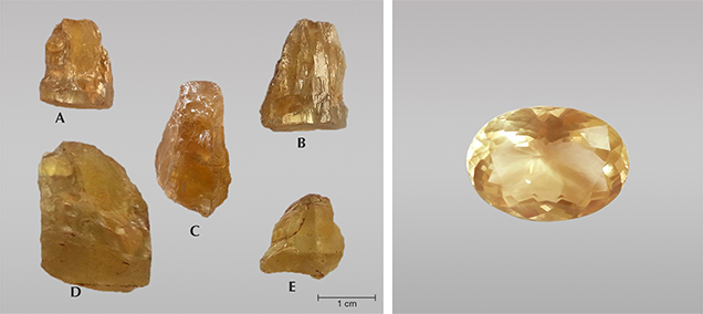 Rough danburite crystals from Luc Yen, Vietnam