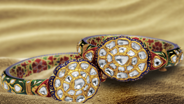 Kundan meena jewelry by Birdhichand Ghanshyamdas