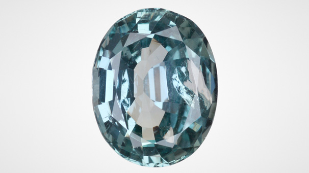 5.74 ct mixed-cut oval sapphire