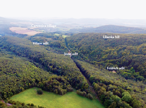 Figure 4. Aerial view of the south section of Libanka Hill. Photo by Milan Goš.