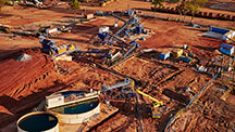 Aerial view of MRM ruby washing plant.